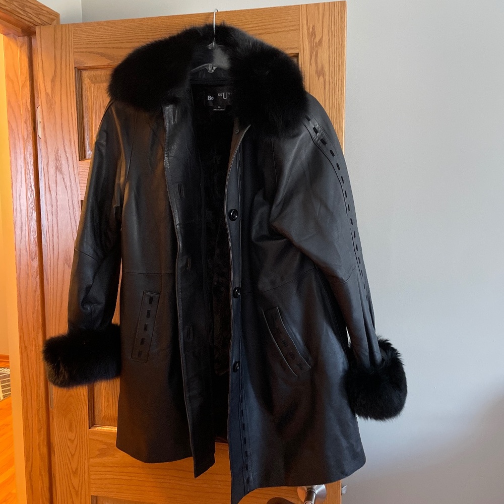 Leather coat